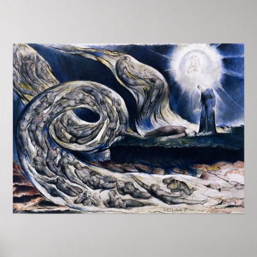 William Blake The Lovers Whirlwind Poster (Voorkant)