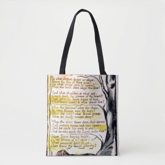 William Blake | "The Tyger", bord 36 (Bentley 42) Tote Bag (Voorkant)