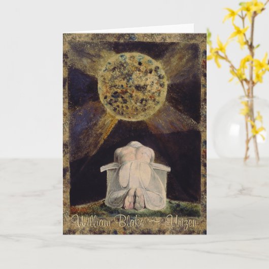 William Blake Urizen CC0488 Wenskaart Kaart (Gele Bloem)
