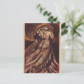 William Blake-white haring man in lange, bleke rob Briefkaart (Staand voorkant)