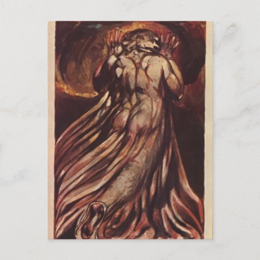 William Blake-white haring man in lange, bleke rob Briefkaart (Voorkant)