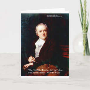 William Blake "Word Wijs" Wijsheid Quote Cadeaus Kaart