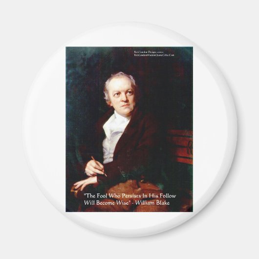 William Blake "Word Wijs" Wijsheid Quote Magneet (Voorkant)
