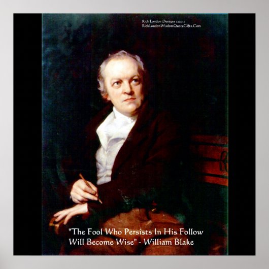 William Blake "Word Wise" Wisdom-Posters Poster (Voorkant)