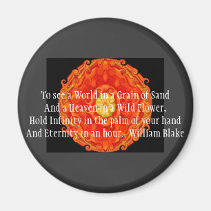 William Blake "World in a Grain of Sand" citaat Magneet