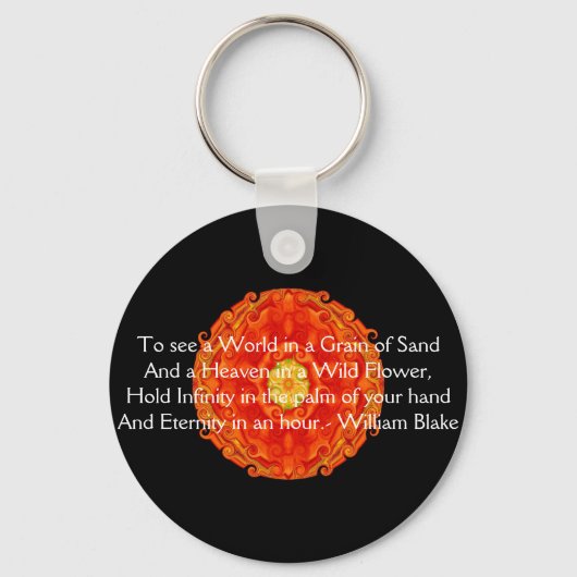 William Blake "World in a Grain of Sand" citaat Sleutelhanger (Voorkant)
