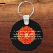 William Blake "World in a Grain of Sand" citaat Sleutelhanger (Voorkant)