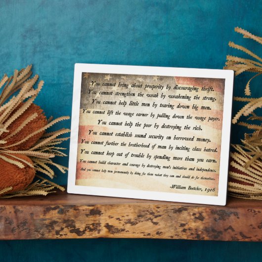 William Boetcker Quote Fotoplaat (Zijkant)