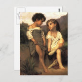 William Bouguereau- Aan de rand van de Brook Briefkaart (Voorkant / Achterkant)