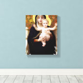 William Bouguereau - De Madonna van de Lelies Canvas Afdruk (Insitu (Houten vloer))