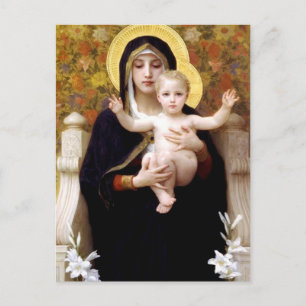 William Bouguereau - De Madonna van de Lilies Briefkaart