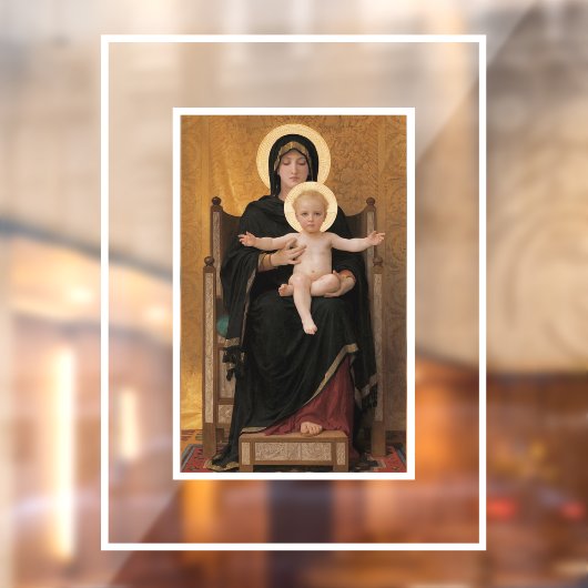 William Bouguereau Maagd en Kind Raamsticker (Vel 2)