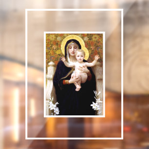William Bouguereau Maagd en Kind Raamsticker