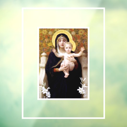 William Bouguereau Maagd en Kind Raamsticker (Vel 3)