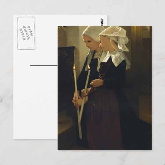 William Bouguereau - Prayer at Sainte Anne d'Auray Briefkaart (Voorkant / Achterkant)