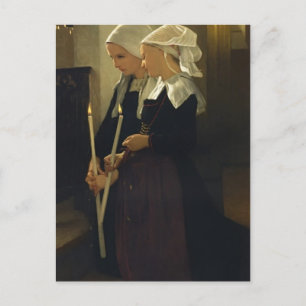 William Bouguereau - Prayer at Sainte Anne d'Auray Briefkaart