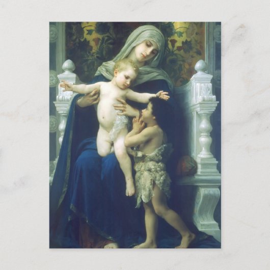 William Bouguereau-The Virgin, Jesus & St John Briefkaart (Voorkant)