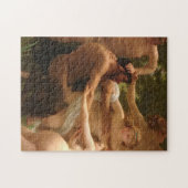 William Bouquereau - Nymphs en Satyr 1873 Legpuzzel (Horizontaal)
