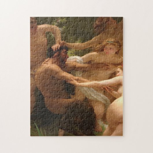William Bouquereau - Nymphs en Satyr 1873 Legpuzzel (Verticaal)
