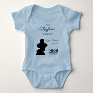 William Bradford Mayflower Baby Bodysuit
