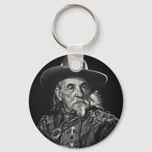 William Buffalo Bill Cody Portrait Sleutelhanger (Voorkant)