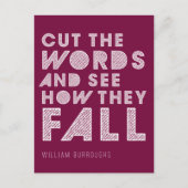 William Burroughs 'Cut the Words' schrijft Briefka Briefkaart (Voorkant)