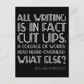 William Burroughs "Cut Ups" Schrijven Briefkaart (Voorkant)