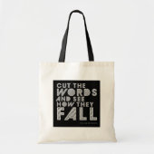 William Burroughs "Snijd de woorden" Schrijvende C Tote Bag (Voorkant)
