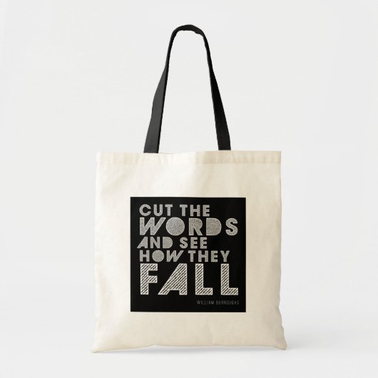 William Burroughs "Snijd de woorden" Schrijvende C Tote Bag (Voorkant)