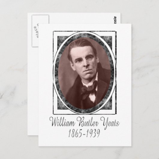 William Butler Yeats Briefkaart (Voorkant / Achterkant)