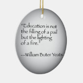 William Butler Yeats Quote Keramisch Ornament (Rechts)