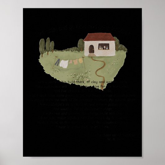 William Butler Yeats W.b. Yeats Etry Innis Em Gift Poster (Voorkant)