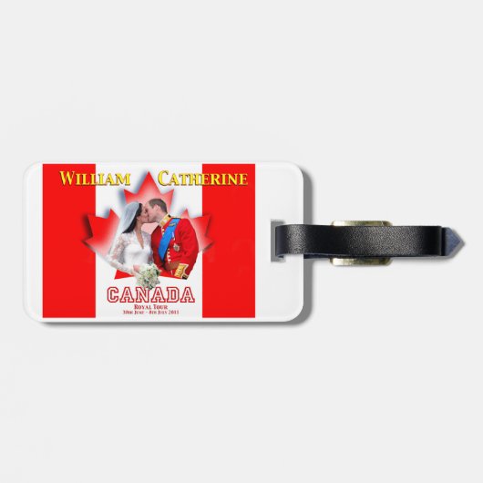 William & Catherine Canada Royal Tour Commemoratio Bagagelabel (Achterkant horizontaal)