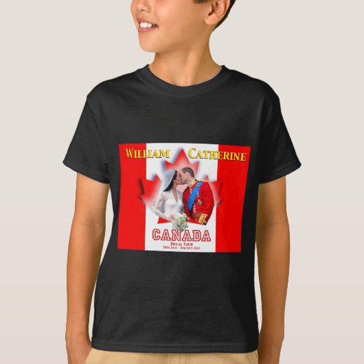 William & Catherine Canada Royal Tour Commemoratio T-shirt (Voorkant)