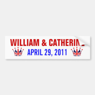 William & Catherine Royal Wedding Bumpersticker