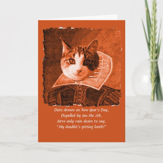 william catspeare nieuwe jaarkaart feestdagen kaart (Voorkant)