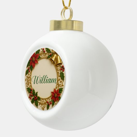 William Christmas Ornament Personalized Gift Ball (Rechts)