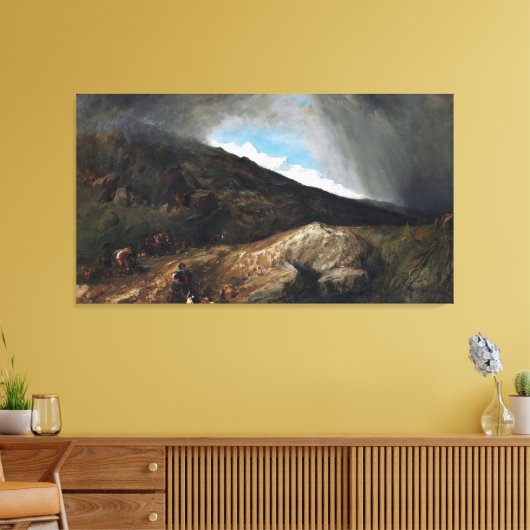 William Clarkson Stanfield Mountainous Landscape Canvas Afdruk (Insitu (Woonkamer))