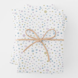 William Confetti Watercolor Stippen Inpakpapier Vel