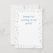 William Confetti Waterverf Stippen Bedankt Card (Achterkant)