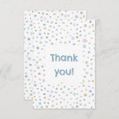 William Confetti Waterverf Stippen Bedankt Card (Voorkant / Achterkant)
