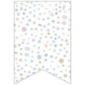 William Confetti Waterverf Stippen Bunting Flag Vlaggetjes (Eerste vlag)