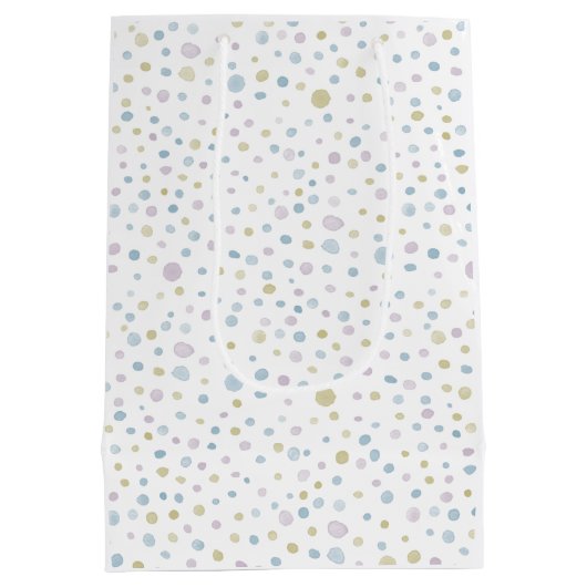 William Confetti Waterverf Stippen Gift Bag Medium Cadeauzakje (Achterkant)