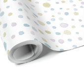 William Confetti Waterverf Stippen Wrapping Paper Cadeaupapier (Rol Hoek)