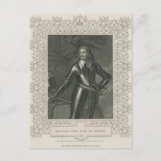 William Craven, 1st Earl of Craven Briefkaart (Voorkant)
