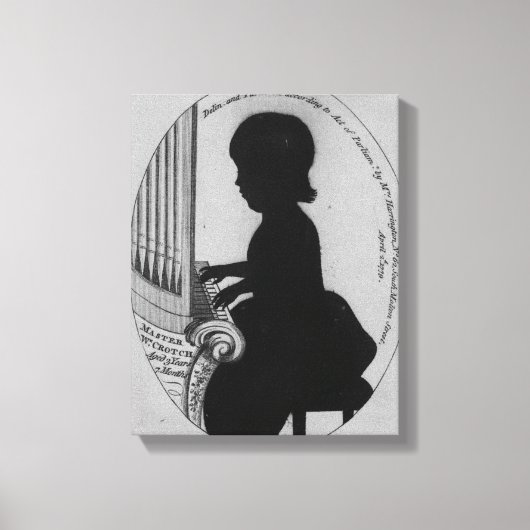 William Crotch die de organen speelt Canvas Afdruk (Voorkant)