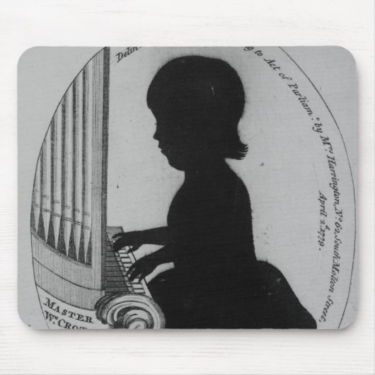 William Crotch die de organen speelt Muismat (Voorkant)