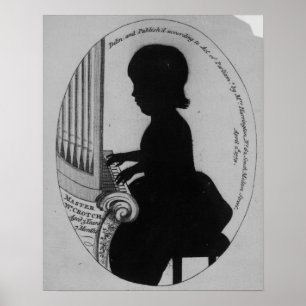 William Crotch die de organen speelt Poster