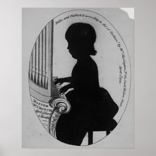 William Crotch die de organen speelt Poster (Voorkant)
