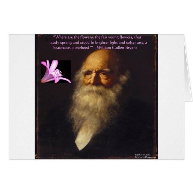 William Cullen Bryant Bloemgedicht (Voorkant Horizontaal)